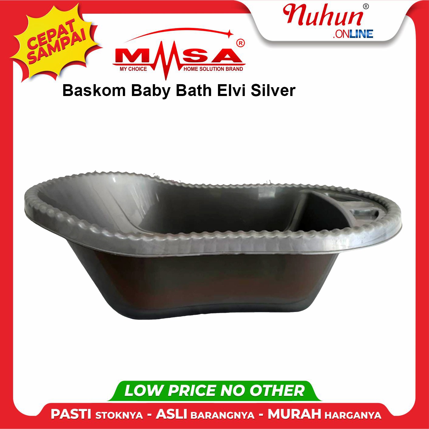 Baskom Baby Bath Elvi Silver